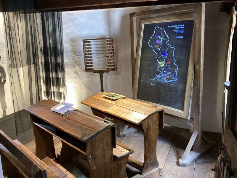 Ricostruzione di un'aula scolastica d'epoca (U. Wolf)