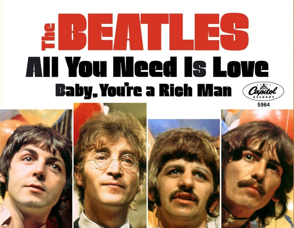 L'amore come slogan dell'umanità – qui nella versione Beatles