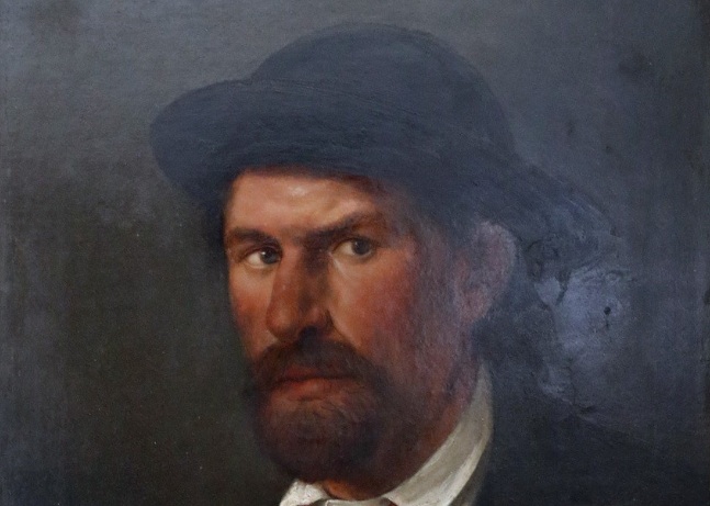 Ritratto del garibaldino Antonio Cattaneo a opera di Antonio Rinaldi da Tremona (part.) (Municipio