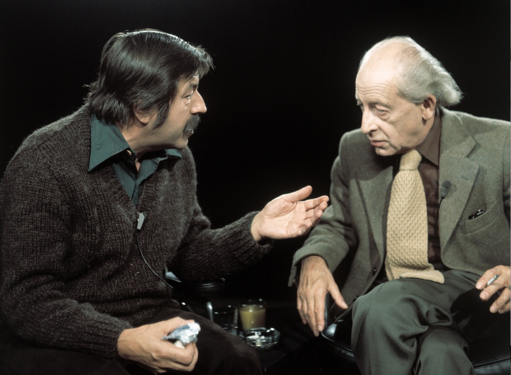 Jean Améry in una foto d’archivio durante un dibattito con Günter Grass (Keystone)