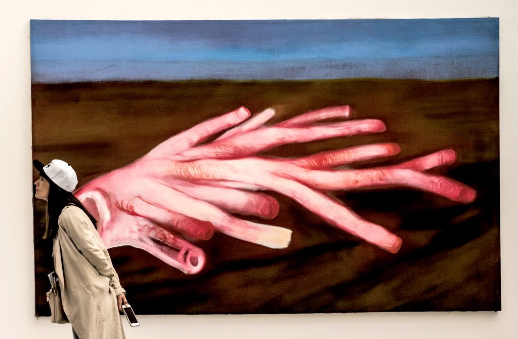 Una delle opere di Miriam Cahn esposta in occasione di Documenta 14 a Kassel (Keystone)