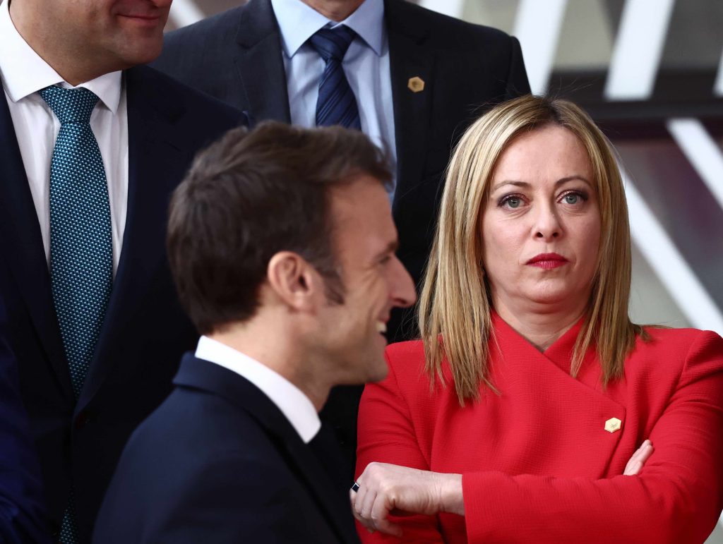 Giorgia Meloni ed Emmanuel Macron (Keystone)