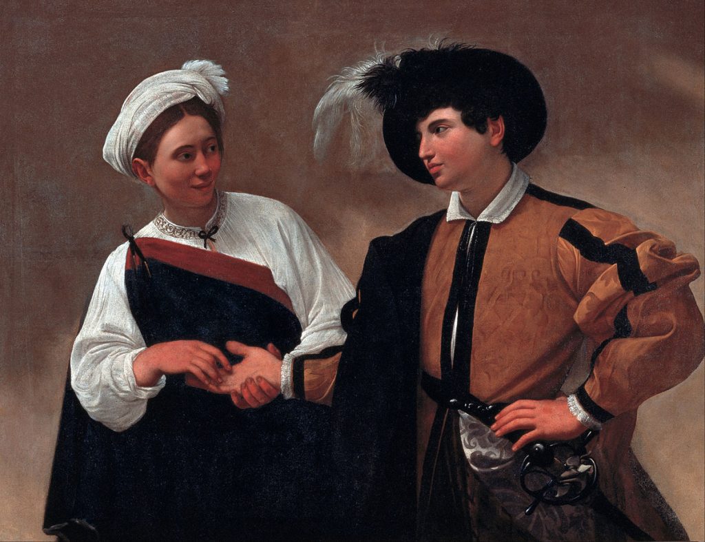 Michelangelo Merisi da Caravaggio, «La Buona Ventura», 1597 (© Roma, Sovrintendenza Capitolina ai Beni Culturali. Foto G. Schiavinotto, Roma)