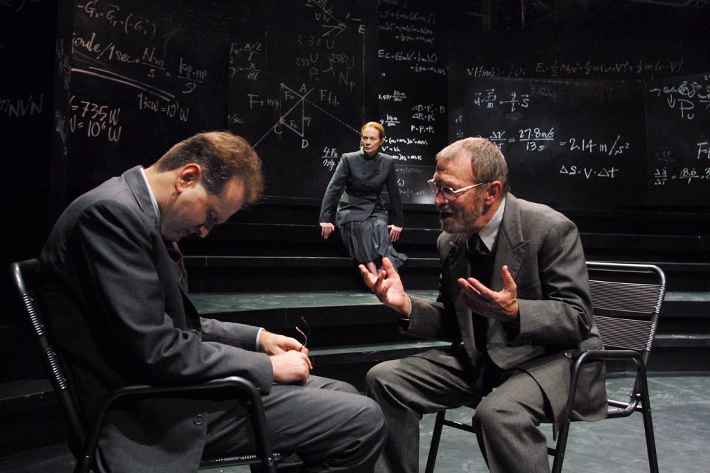 I tre attori, da sinistra Massimo Popolizio, Giuliana Lojodice e Umberto Orsini (Teatro.it)