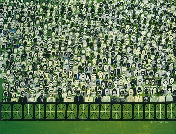 Berthe Coulon, Foule vert foncé, 1970 (AN-Collection de l'Art Brut, Lausanne)