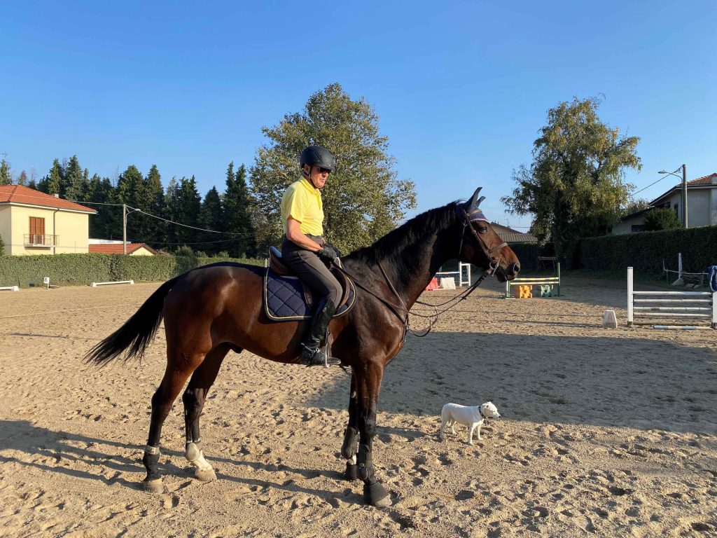 L’avvocato Claudio Giannelli in sella a Dallas. 