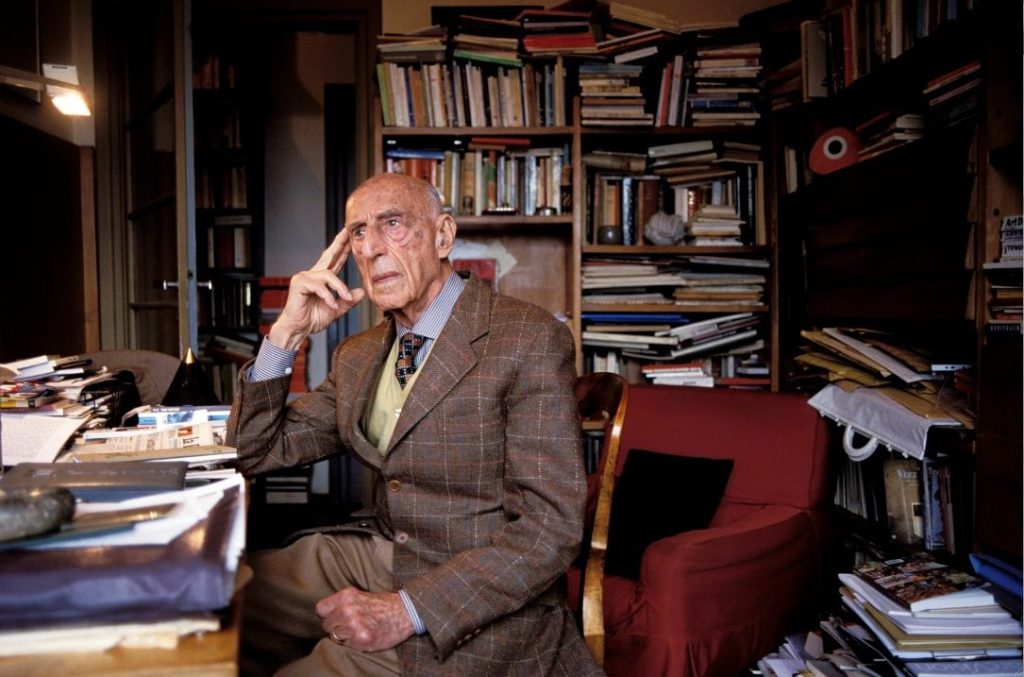 Giovane dentro fino all’ultimo respiro: Gillo Dorfles in un’immagine del 2018 (AFP)