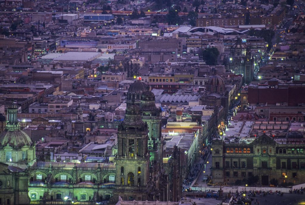 Città del Messico. Panorama di Plaza de la Constituciòn, conosciuta come Zocalo