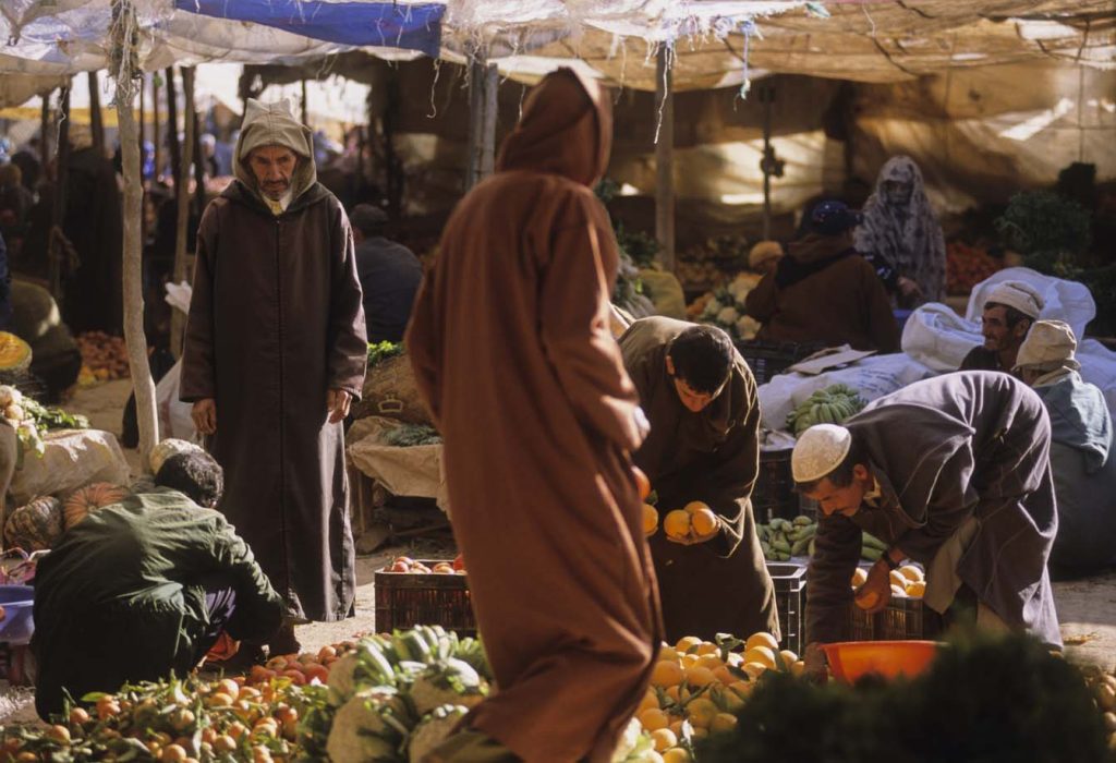 Tiznit, l’ultima città del Marocco prima del deserto del Sahara occidentale. Il mercato settimanale