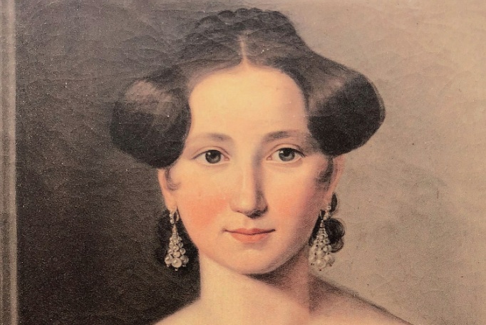 Emma Herwegh in un ritratto della pittrice tedesca Friederike Miethe (1838) (Wikipedia)