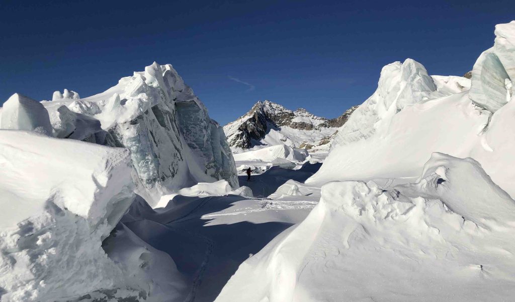 Gli iceberg del Gerenpass in un'immagine del 2020 (Kappenberger)