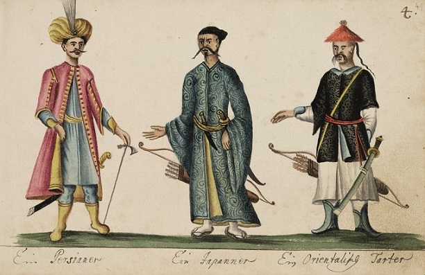 Georg Franz Müller, sans titre, da: Livre de voyage du voyageur mondial alsacien (tra 1669 e 1682) (© Stiftsbibliothek S. Gallo)