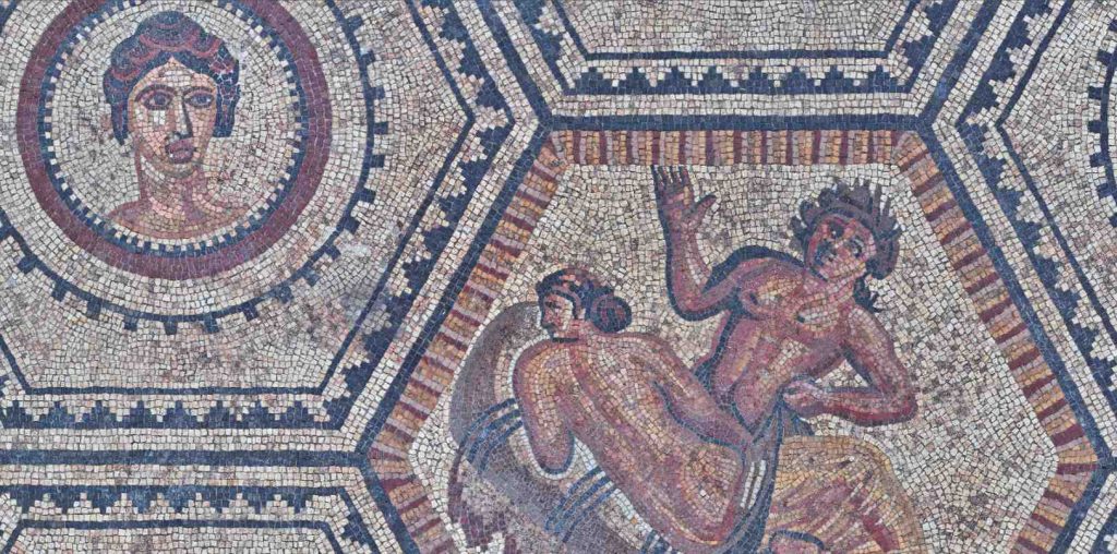 Il mosaico Bacco e Arianna fu scoperto trent’anni or sono (Musée Vallon)