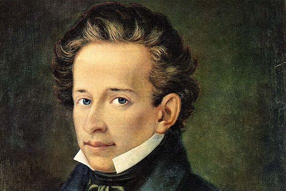 A. Ferrazzi, Giacomo Leopardi (part.), 1820 ca., Recanati, Casa Leopardi (Wikipedia)