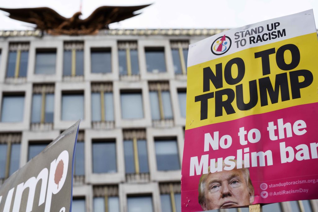 In una Londra già in tensione per la Brexit, l’invito a Donald Trump ha provocato numerose proteste (Keystone)