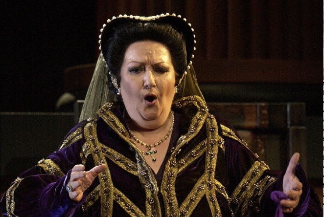 Montserrat Caballé in un’immagine di gennaio, durante le prove di Enrico VIII a Barcellona (Keystone)