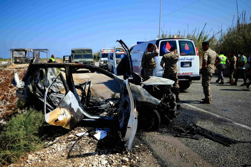Veicoli della Forza di Interposizione in Libano delle Nazioni Unite o Unifil (Keystone)