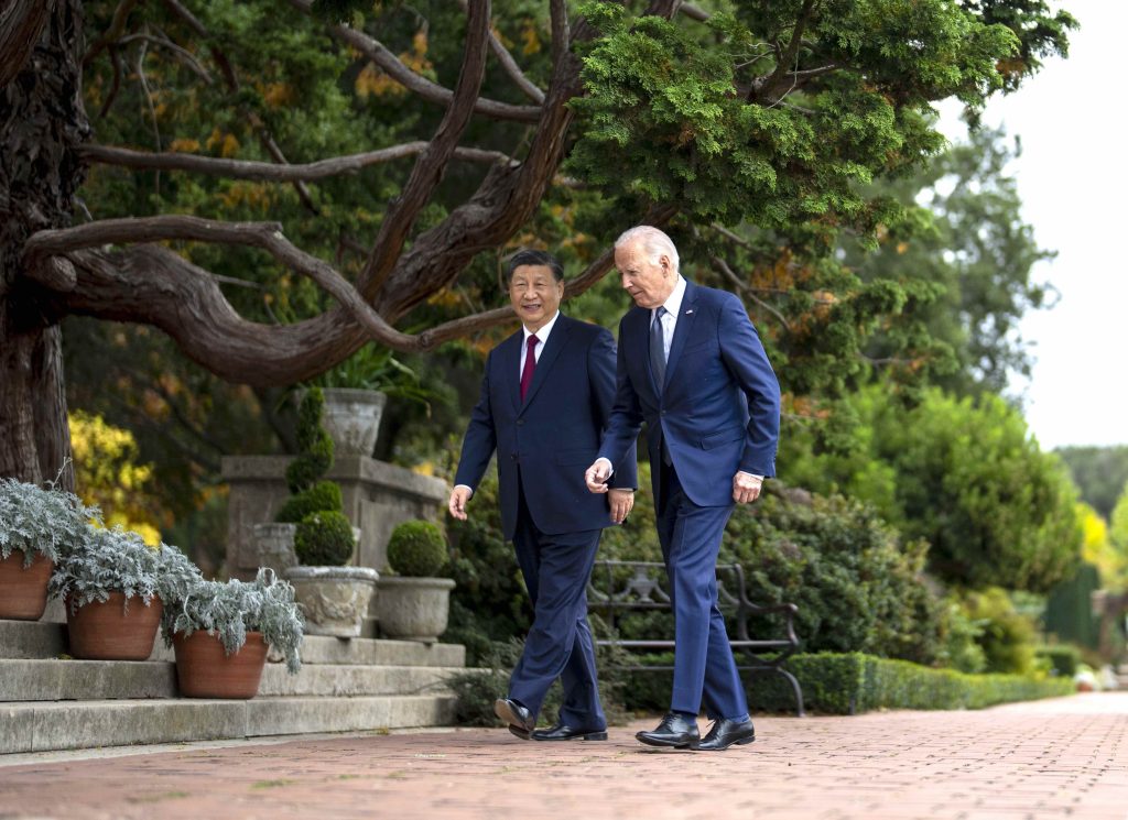Joe Biden e Xi Jinping in California, il 15 novembre scorso (Keystone)
