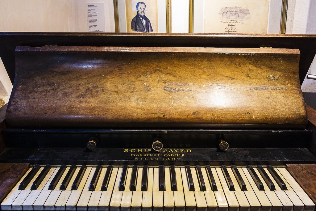 Uno degli strumenti di Franz Xaver Gruber nello «Stille Nacht Museum»