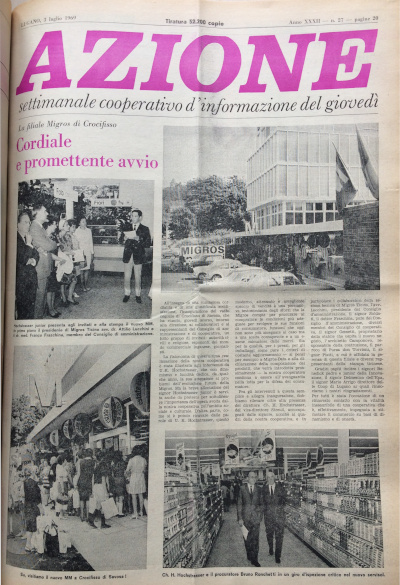 L'articolo di presentazione della filiale, 50 anni fa...