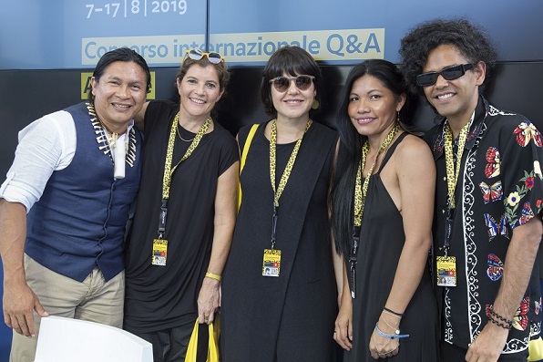 Il cast del film "A Febra" della debuttante Maya Da-Rin (Stefano Spinelli)