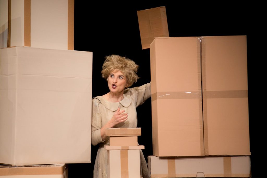 Luisa Ferroni in Aggiungi al carrello, andato in scena al Paravento. (Thoeni)