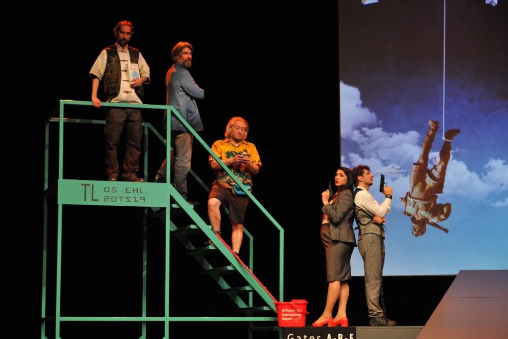 Un momento dello spettacolo Tell di Flavio Stroppini (Paolo Battaglia)