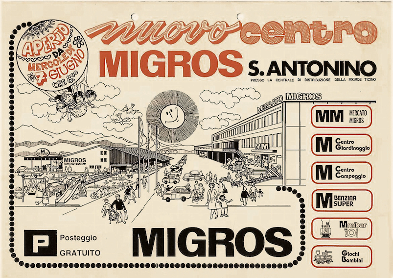 Inserzione apparsa su «Azione» nel giugno del 1978 per pubblicizzare la nuova sede di Sant’Antonino.