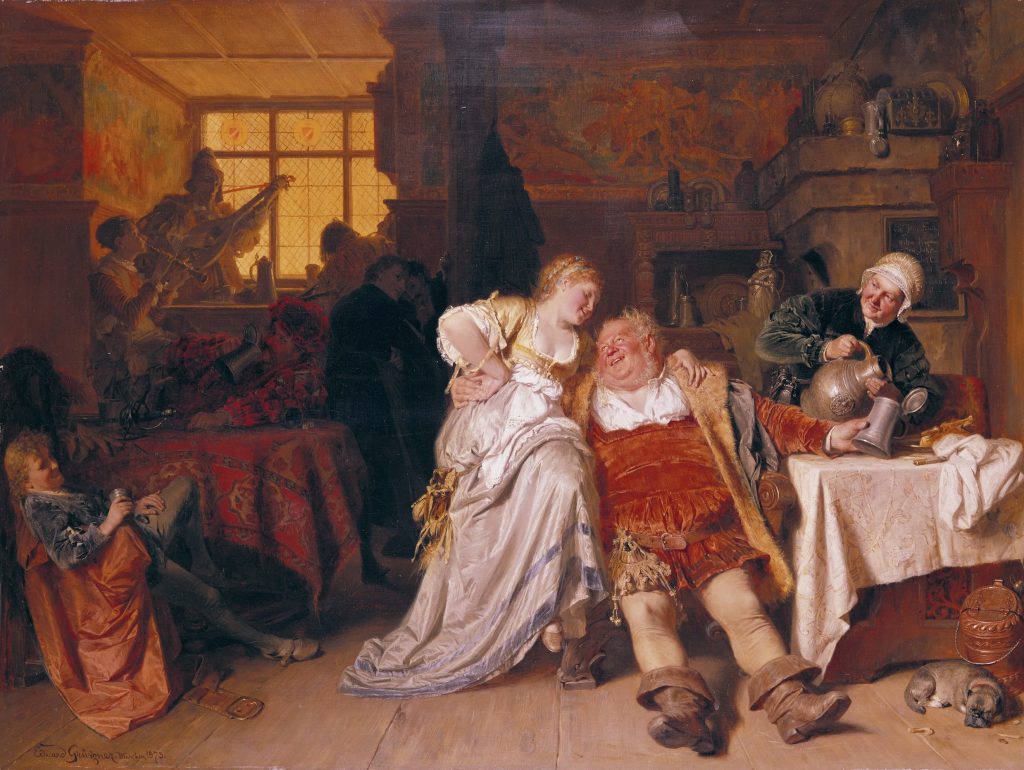 Sir John Falstaff, in un dipinto di Eduard von Grützner del 1873 (Keystone)