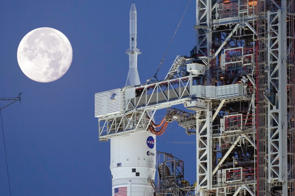 La capsula spaziale Orion a Cape Canaveral, destinata a portare astronauti sulla Luna e oltre, nell’ambito del programma Artemis(Keystone)