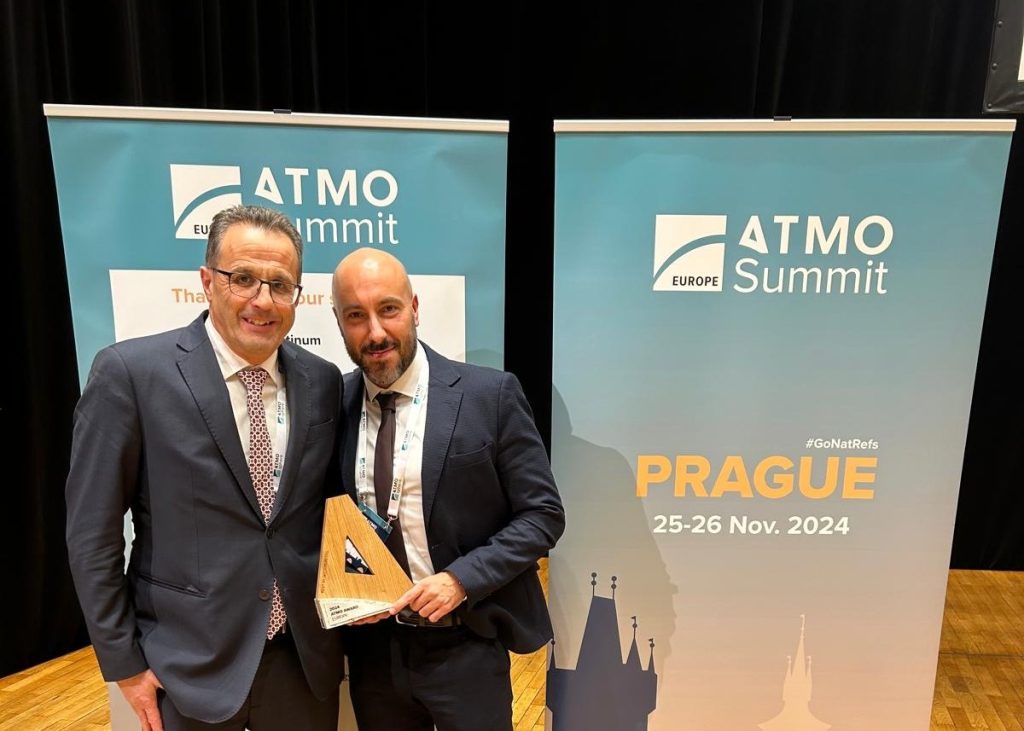 Andrea Skory (Migros Ticino) e Luca Rossi (Biaggini SA) in occasione dell'evento tenutosi a üraga