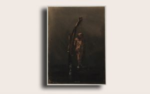 Ecce, Victor Hugo, 1854, inchiostro bruno, carboncino, gauache, su carta beige, cm 41,6x35