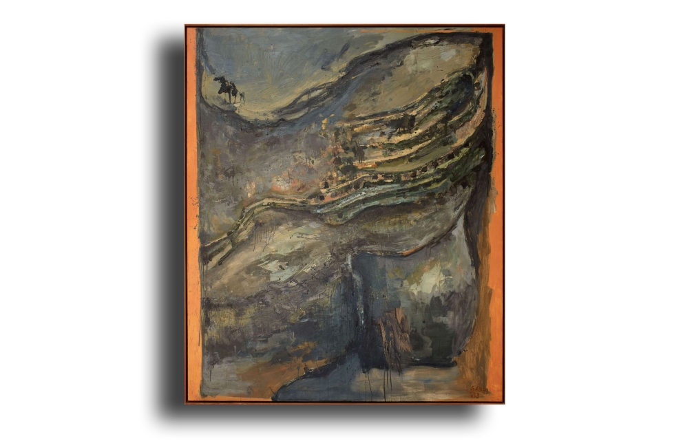 Samuele Gabai
Roccia madre, 1983 
Olio su tela, 190 x160 cm
(Collezione dell’autore
© Franco Mattei)

