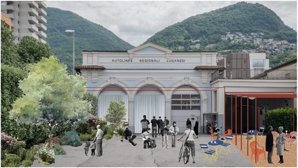 Collage di Chiara Bacciarini con un’ipotesi sullo sfruttamento degli spazi della ARL