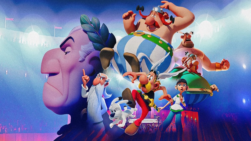 La locandina della miniserie Astérix e il duello dei capi (Netflix)