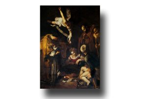 Natività con i Santi Lorenzo e Francesco d’Assisi, dipinto a olio su tela di Caravaggio, è scomparso nel 1969 (Cuppoz)