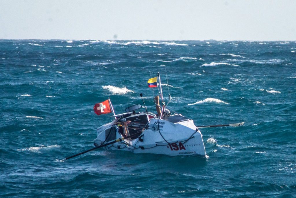 Il temerario Louis Margot durante l’attraversata del Pacifico (Human Impulse)