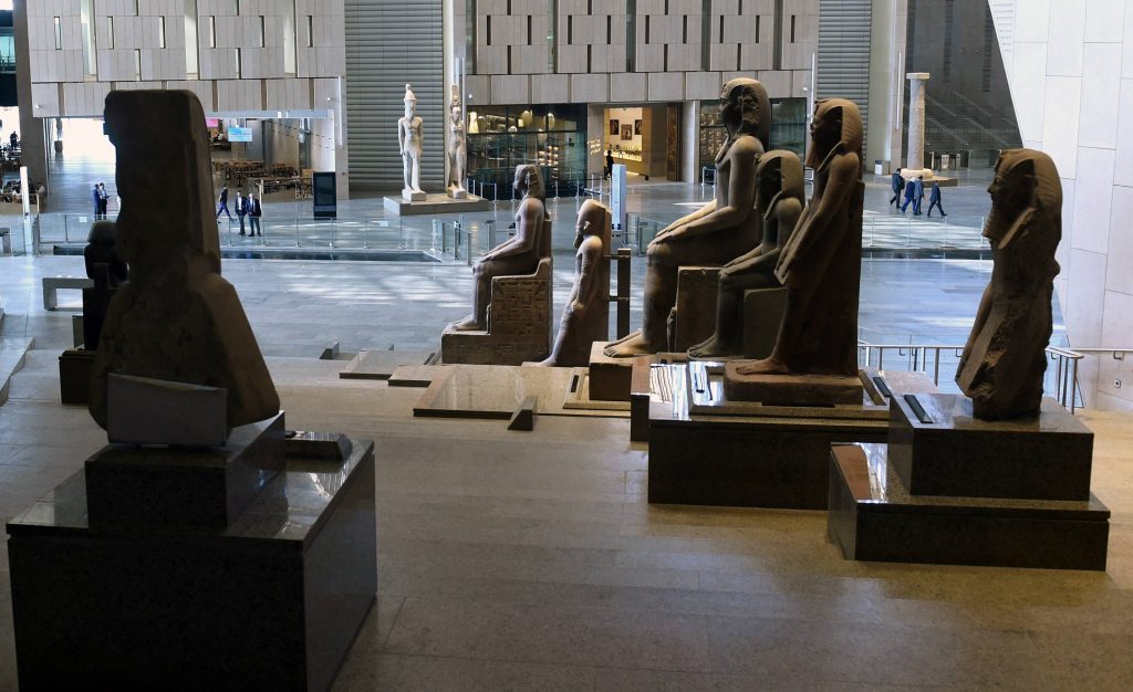 Dettaglio del Grand Egyptian Museum, noto anche come Museo di Giza (Keystone)