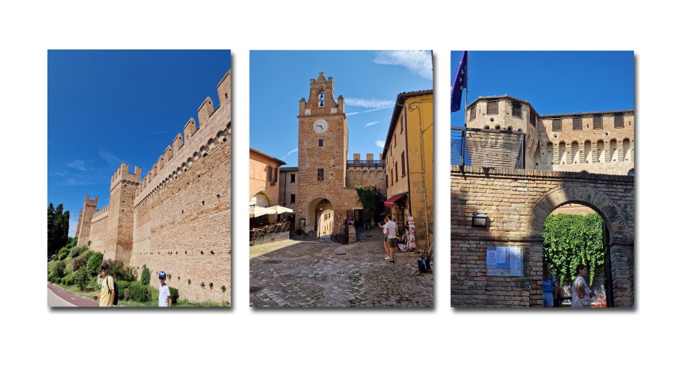 Le mura e la torre d'entrata del Castello di Gradara (Eliana Bernasconi)