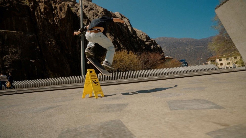Un’immagine tratta dal documentario Skate Borders (RSI)