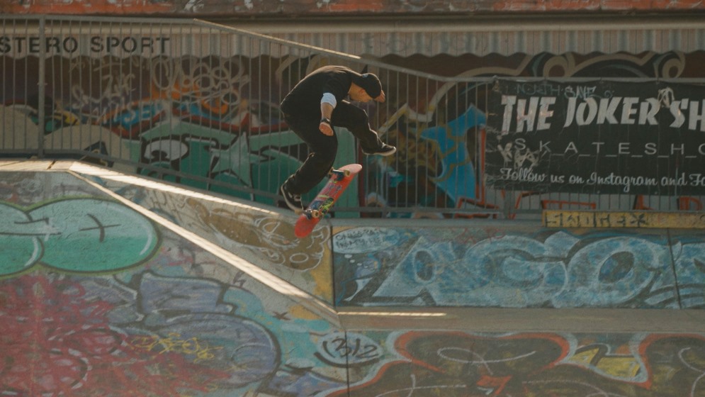 Un’immagine tratta dal documentario Skate Borders (RSI)